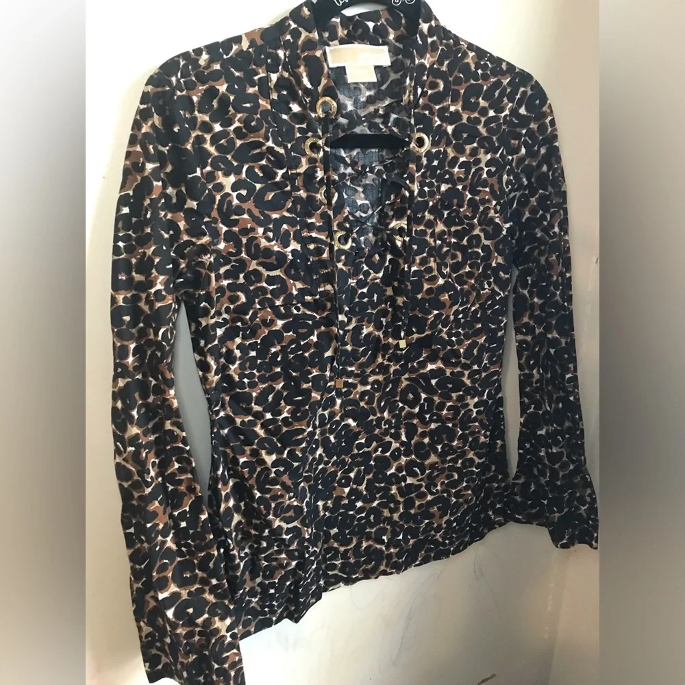 Michael Kors leopard top size XS - Picture 4 of 5
